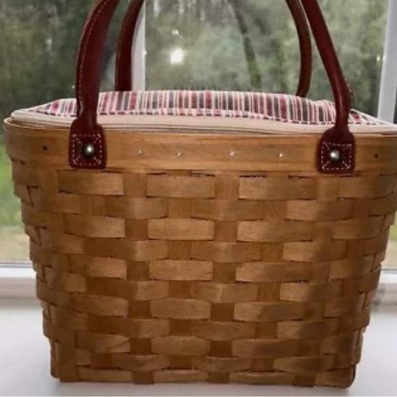 Longaberger Medium Boardwalk Basket Zippered Liner Only, EUC, Navy Blue - Picture 4 of 4